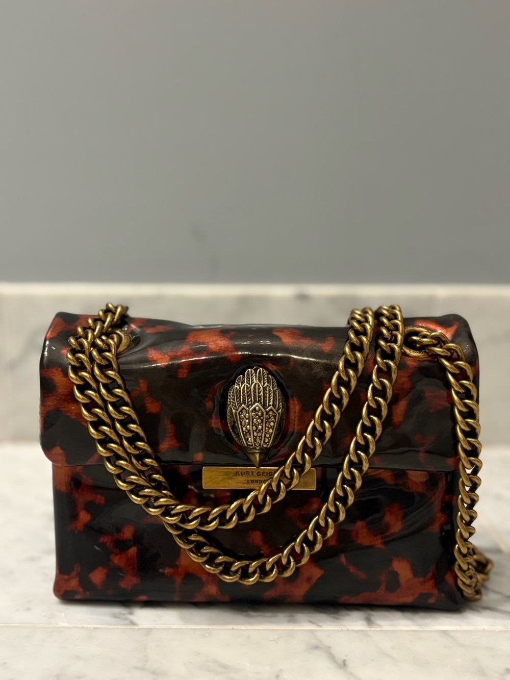 Kurt Geiger London Mini Kensington Tortoise Should/Crossbody Bag